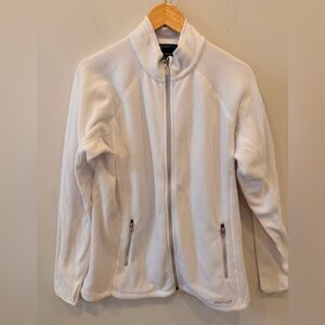 Marmot Polartec White Fleece Jacket XL Full Zip EUC